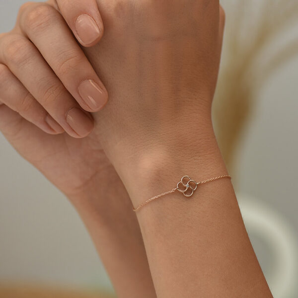 Yonca pırlanta ve altın bileklik