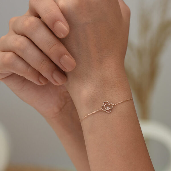 Yonca pırlanta ve altın bileklik