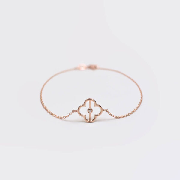 Yonca pırlanta ve altın bileklik