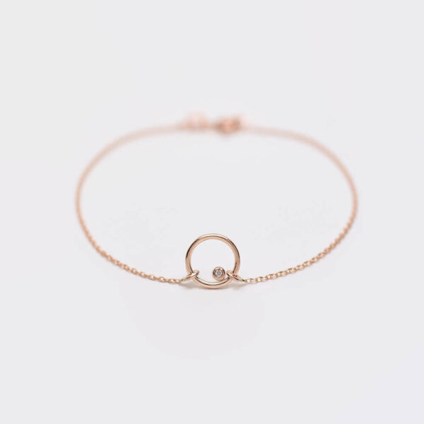 Yuvarlak Pırlanta ve Altın Bileklik