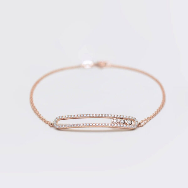 Bar pırlanta ve altın bileklik