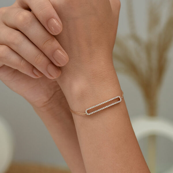 Bar pırlanta ve altın bileklik