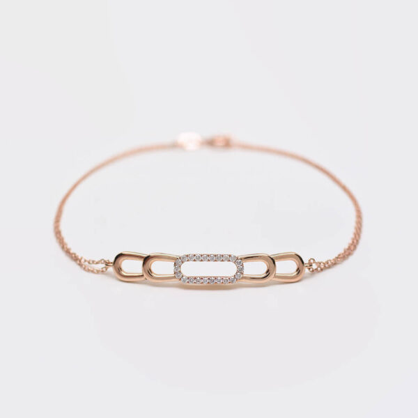 Bar pırlanta ve altın bileklik