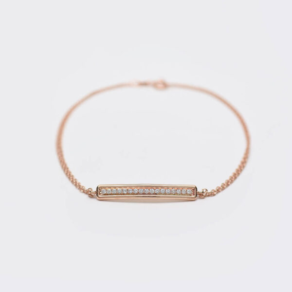 Bar pırlanta ve altın bileklik