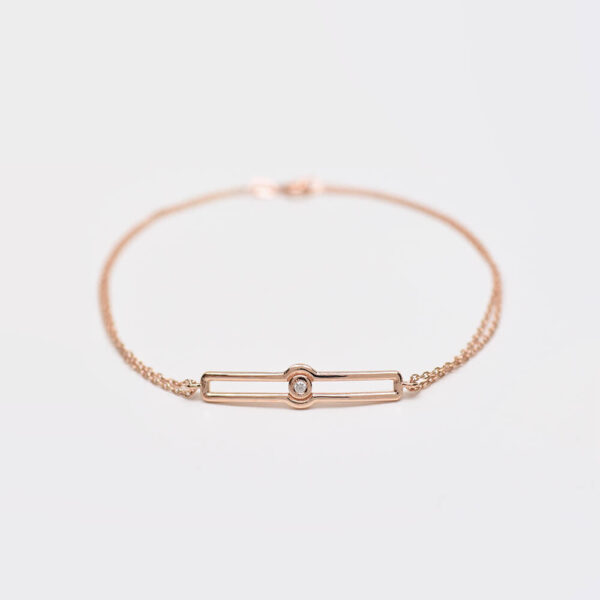 Bar pırlanta ve altın bileklik