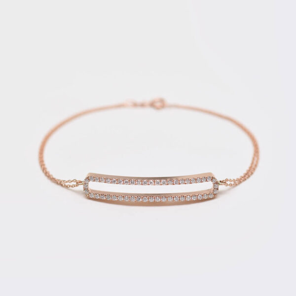 Bar pırlanta ve altın bileklik