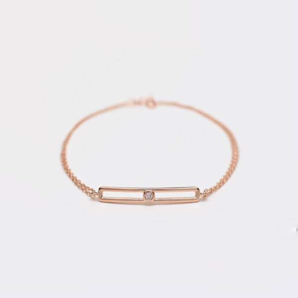 Bar pırlanta ve altın bileklik