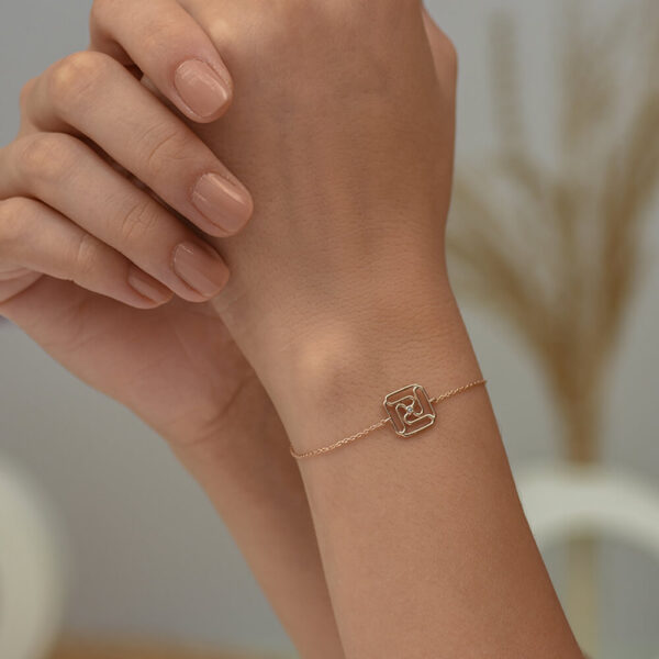 Çakra pırlanta ve altın bileklik