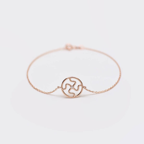 Çakra pırlanta ve altın bileklik