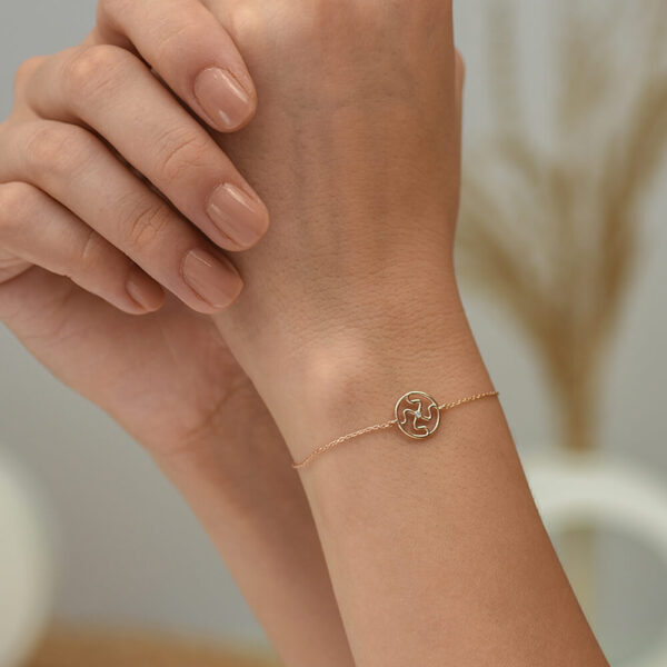 Çakra pırlanta ve altın bileklik