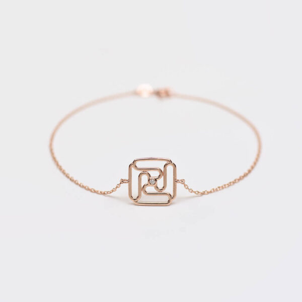 Çakra pırlanta ve altın bileklik