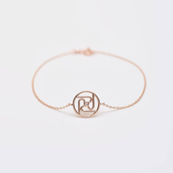 Çakra pırlanta ve altın bileklik