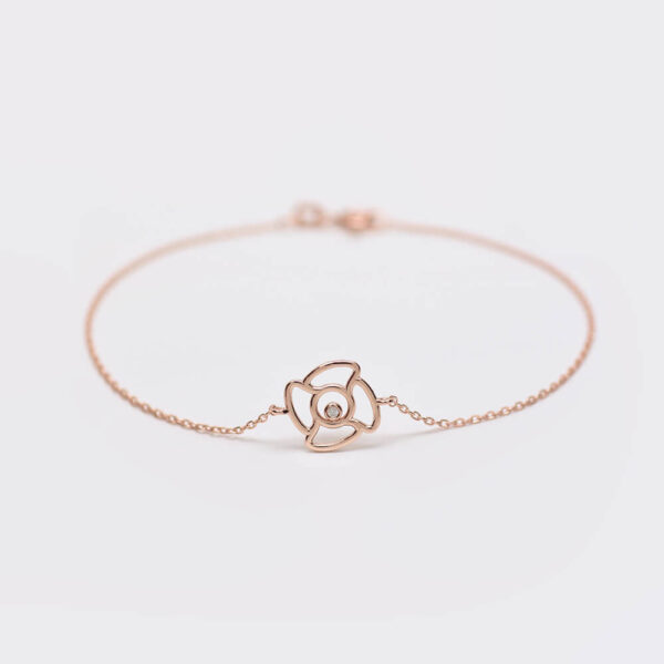 Çiçek pırlanta ve altın bileklik