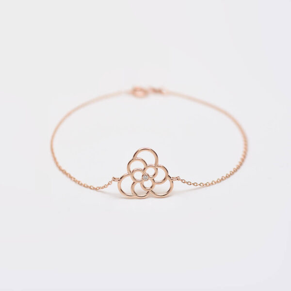 Çiçek pırlanta ve altın bileklik