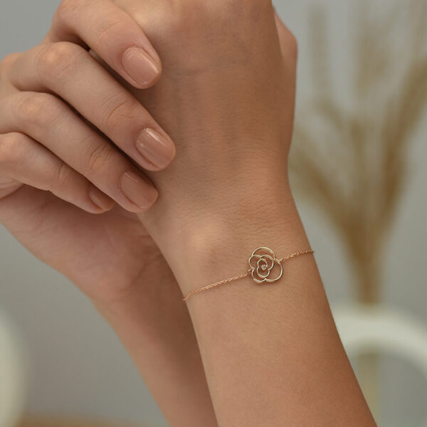 Çiçek pırlanta ve altın bileklik