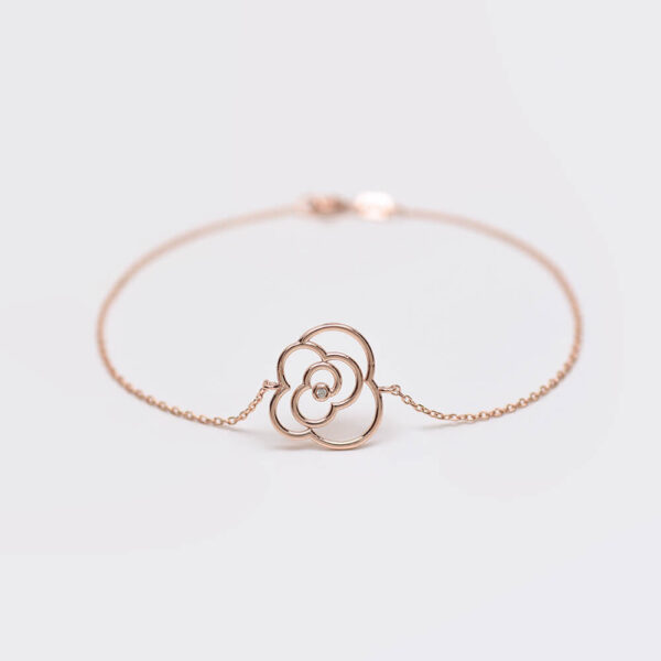 Çiçek pırlanta ve altın bileklik