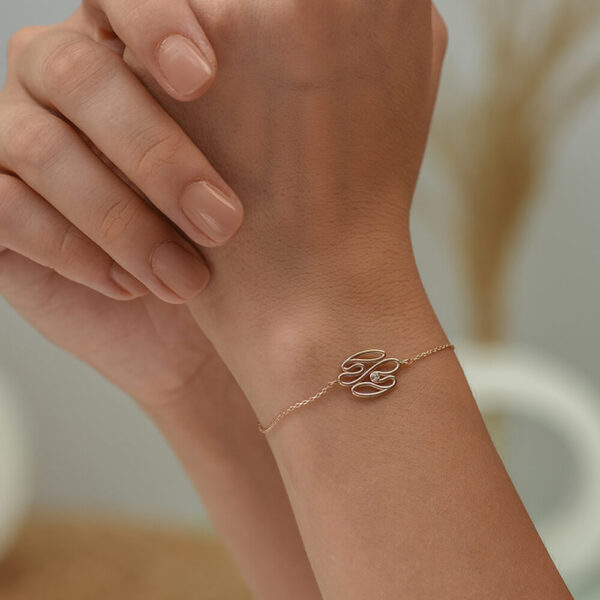 Dalga pırlanta ve altın bileklik