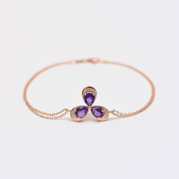 Damla Ametist ve Altın Bileklik