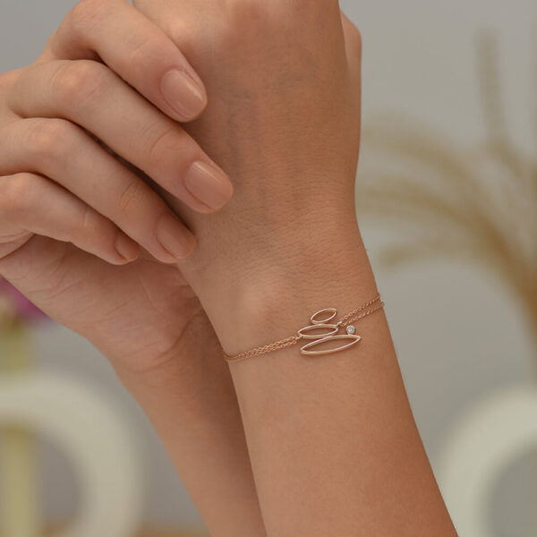 Denge pırlanta ve altın bileklik