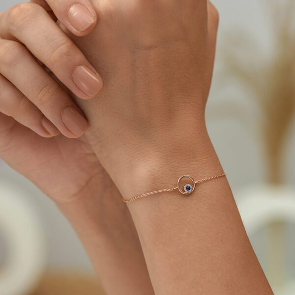 Göz Pırlanta & Safir ve Altın Bileklik