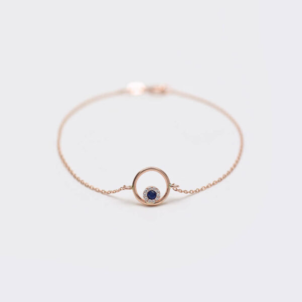 Göz Pırlanta & Safir ve Altın Bileklik