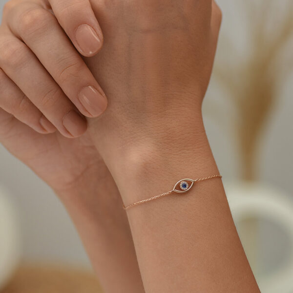 Göz Pırlanta & Safir ve Altın Bileklik