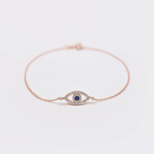 Göz Pırlanta & Safir ve Altın Bileklik