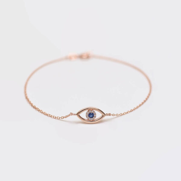 Göz Pırlanta & Safir ve Altın İp Bileklik