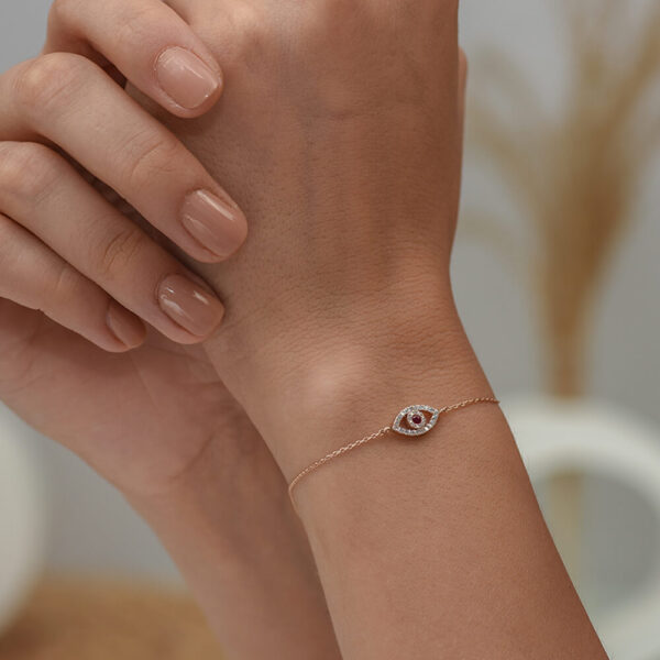 Göz Pırlanta & Yakut ve Altın Bileklik