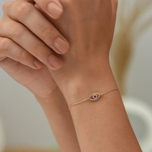 Göz Pırlanta & Yakut ve Altın Bileklik