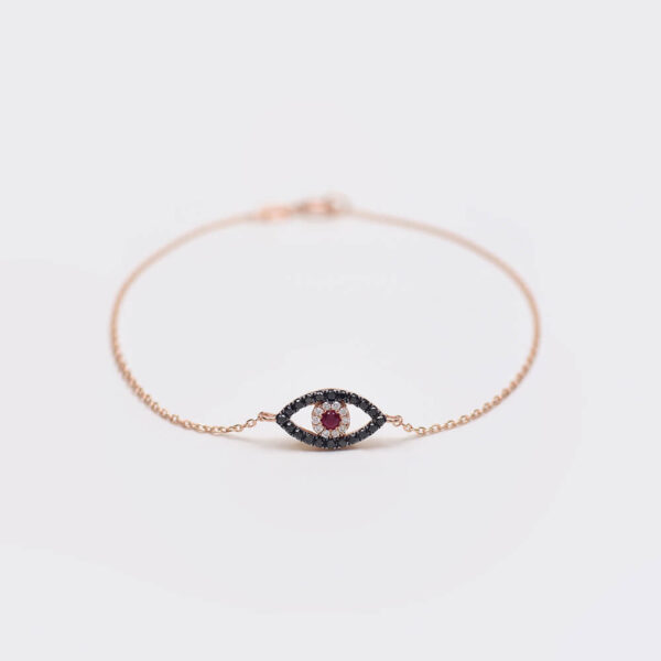 Göz Pırlanta & Yakut ve Altın Bileklik