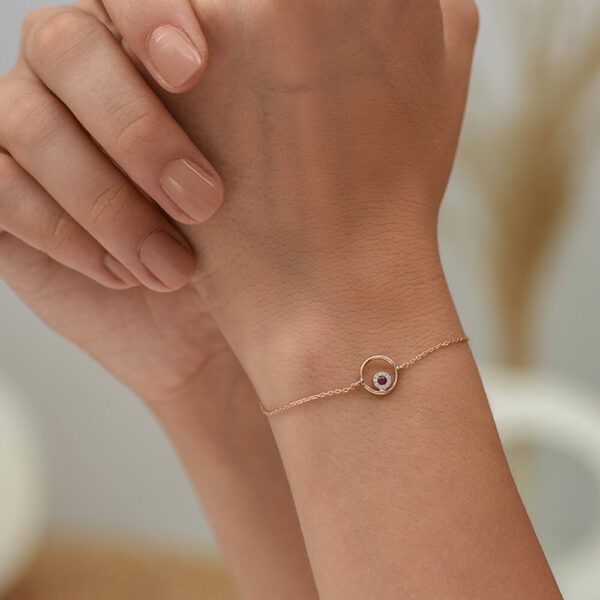 Göz Pırlanta & Yakut ve Altın Bileklik