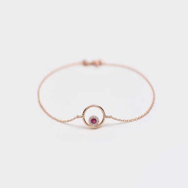 Göz Pırlanta & Yakut ve Altın Bileklik