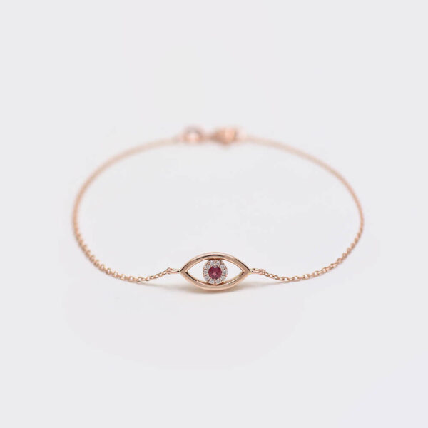 Göz Pırlanta & Yakut ve Altın Bileklik