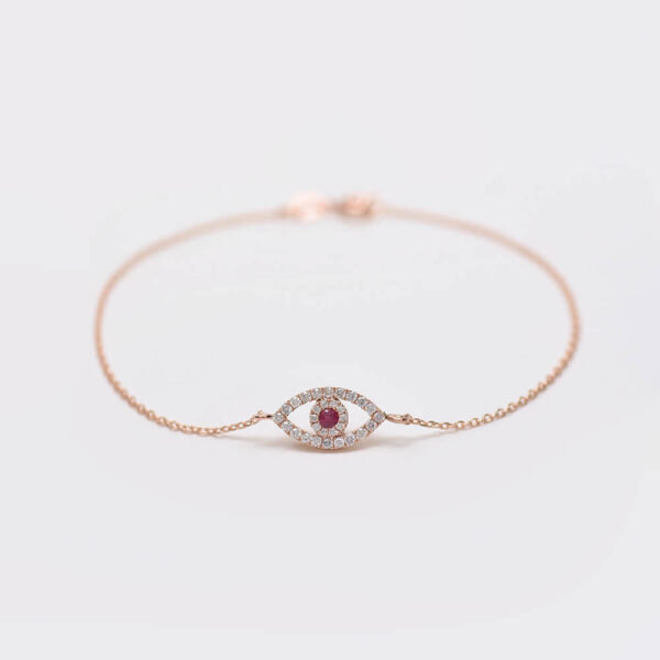 Göz Pırlanta & Yakut ve Altın Bileklik