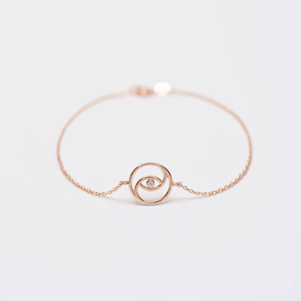 Göz pırlanta ve altın bileklik