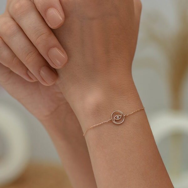 Göz pırlanta ve altın bileklik