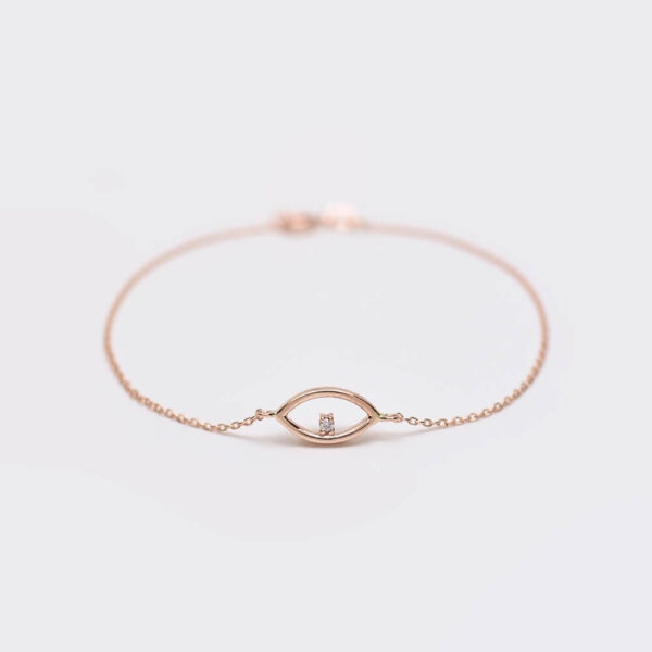 Göz pırlanta ve altın bileklik