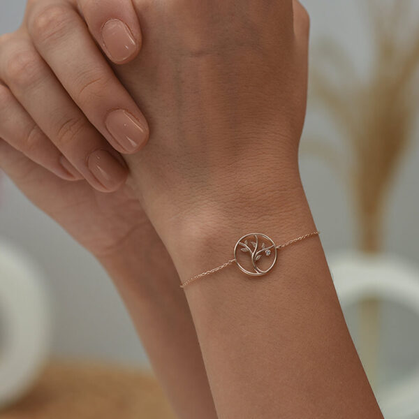 Hayat Ağacı pırlanta ve altın bileklik