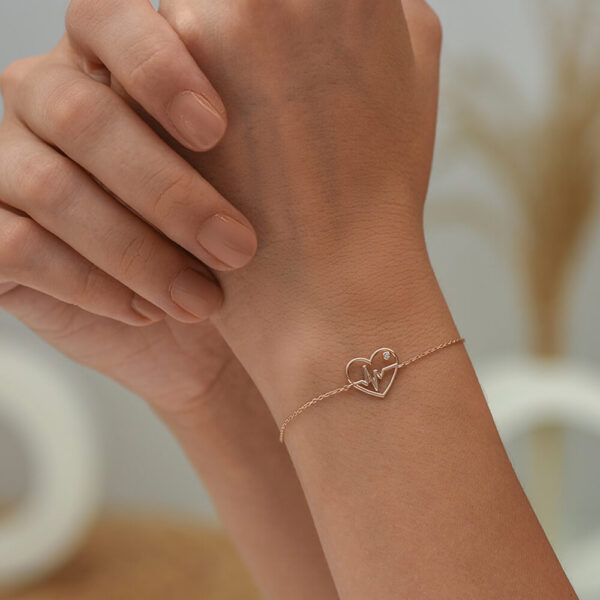 Kalp & Sağlık pırlanta ve altın bileklik