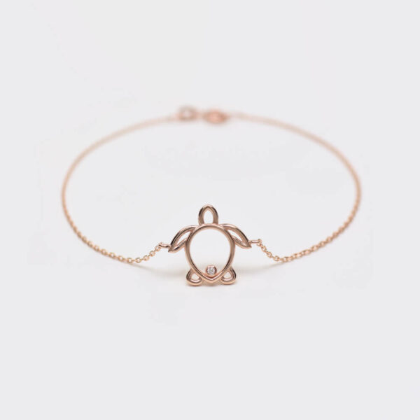 Kaplumbağa pırlanta ve altın bileklik