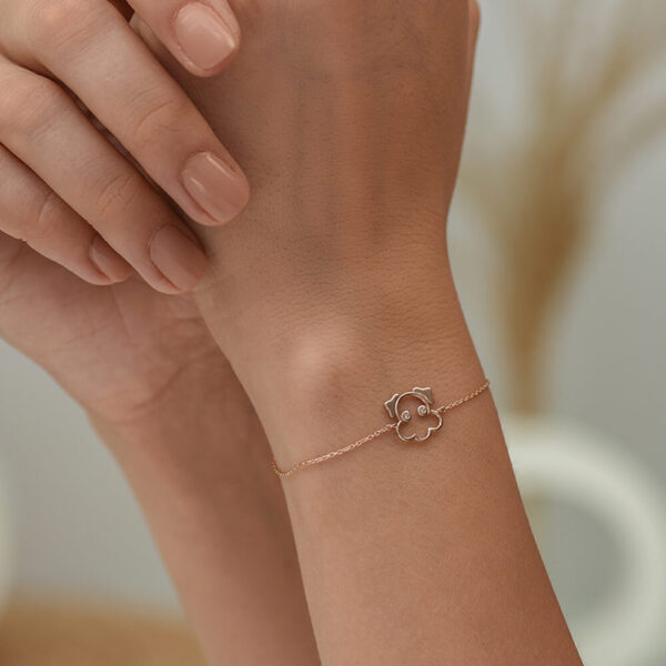 Köpek pırlanta ve altın bileklik