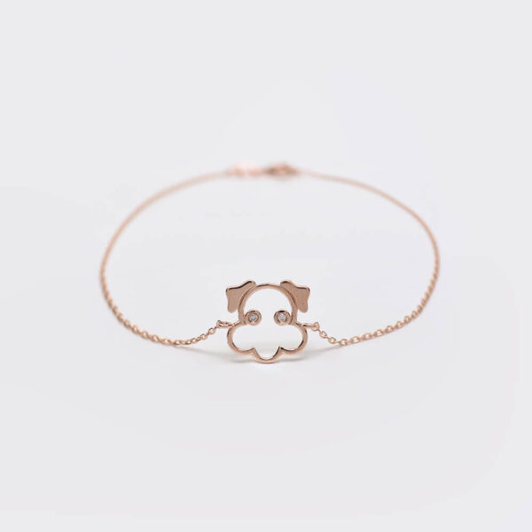 Köpek pırlanta ve altın bileklik