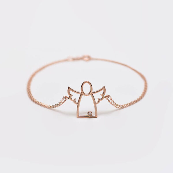 Melek pırlanta ve altın bileklik