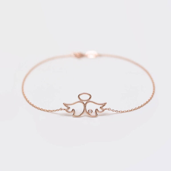 Melek pırlanta ve altın bileklik