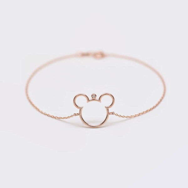 Mickey pırlanta ve altın bileklik
