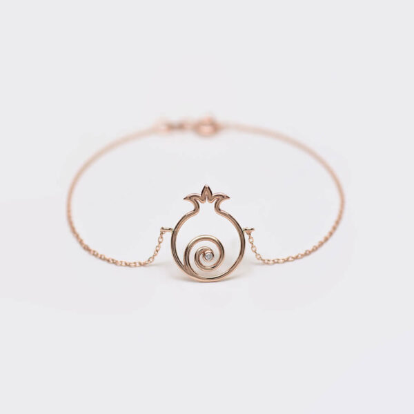 Nar pırlanta ve altın bileklik