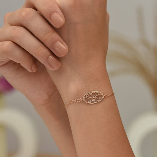 Petek pırlanta ve altın bileklik