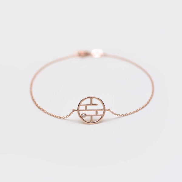 Şans pırlanta ve altın bileklik