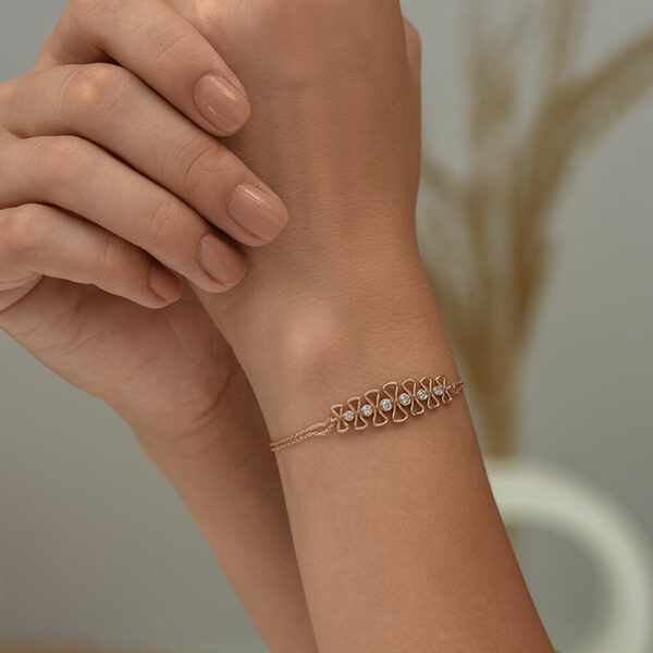 Sonsuzluk pırlanta ve altın bileklik